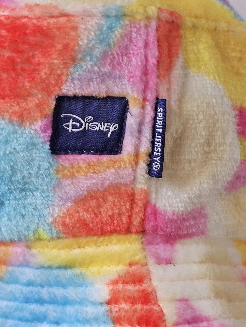 Disney Pixar Fuzzy Bucket Hat by Spirit Jersey OS Multicolor Fuzzy Dot Pattern